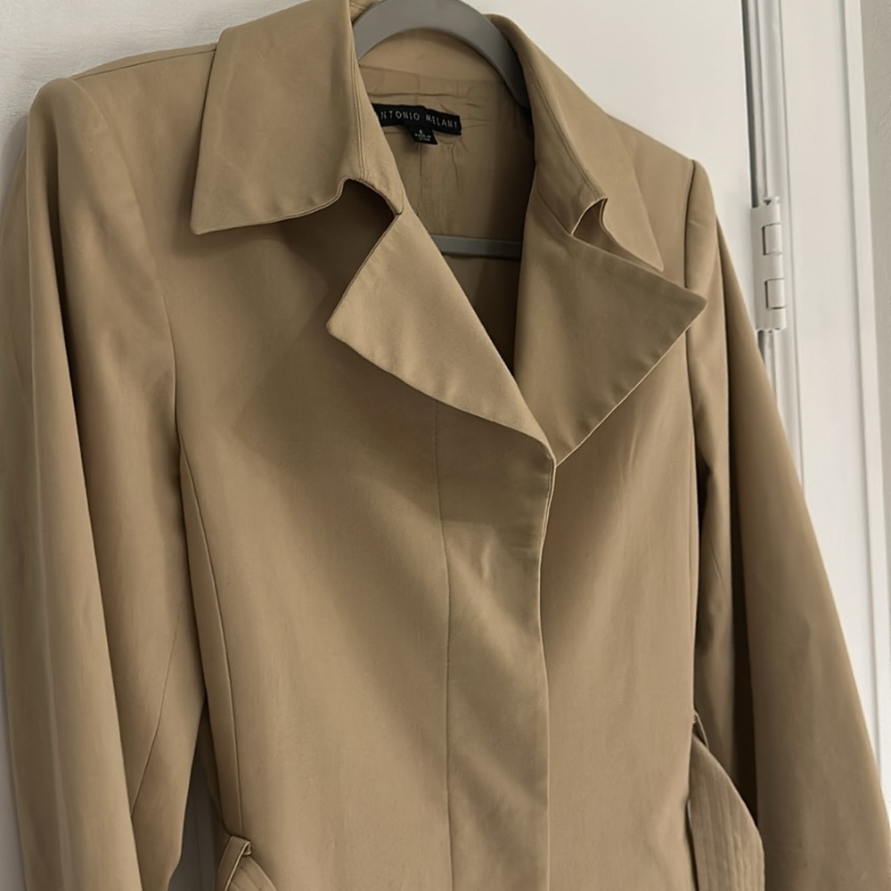 Antonio Melani Tan Trench Coat - Picture 3 of 5